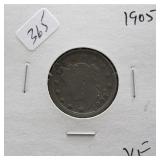 1905 V NICKLE   VF