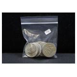 10 40% SILVER HALF DOLLARS