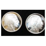2 GOLDEN STATE MINT 1/2 TROY OZ. SILVER ROUNDS