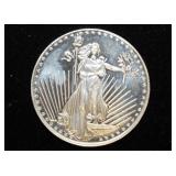 J.W. HARRIS CO. ONE TROY OZ. SILVER ROUND