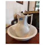 ALFRED MEKIN IRONSTONE BOWL AND PITCHER SET