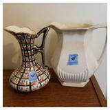 2 PITCHERS - CERAMIC WM. ADAMS & SONS IRONSTONE