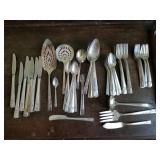 59 PCS. SILVER PLATE FLATWARE - NOBILITY PLATE