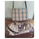 2 LADIES HAND BAGS - AIGNER AND BURBERRY LONDON