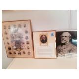 3 FRAMEABLE PRINTS: 2 GENERAL ROBERT E. LEE AND