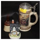 BEER STINE, BELL, CLOCK