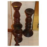 CANDLE STICK HOLDERS WOODEN
