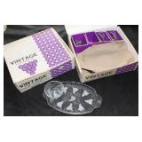 2PC SETS OF 8 4 CUPS, 4 TRAYS VINTAGE SNACK SETS