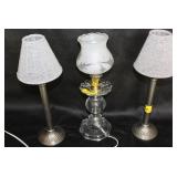 3PC CANDLE STICK LAMPS