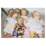 8PC DOLLS RANGE FROM 1989,1980, 1978,