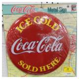 REPRODUCTION - NEW COCA-COLA BUTTON - 12" REPRODUCTION - NEW COCA-COLA BUTTON - 12"