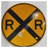 METAL RAIL ROAD CROSSING SIGN - 36" SINGLE SIDED