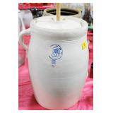 5 GALLON INDIAN HEAD CROCK CHURN - LOUISVILLE 5 GALLON INDIAN HEAD CROCK CHURN - LOUISVILLE