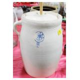 5 GALLON INDIAN HEAD CROCK CHURN - LOUISVILLE