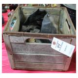 "PET DAIRY" WOODEN MILK CRATE