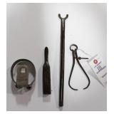 GROUPING: 4 ANTIQUE TOOLS GROUPING: 4 ANTIQUE TOOLS