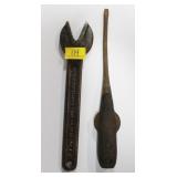 VINTAGE NO. 2 1/2 ALLIGATOR WRENCH AND VINTAGE NO. 2 1/2 ALLIGATOR WRENCH AND