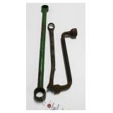 3 VINTAGE BOX END TYPE WRENCHES: 1 IS LUG WRENCH 3 VINTAGE BOX END TYPE WRENCHES: 1 IS LUG WRENCH