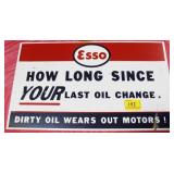 ESSO ADVERTISING 5 QT. OIL CAN AND ESSO SIGN SIGN ESSO ADVERTISING 5 QT. OIL CAN AND ESSO SIGN SIGN
