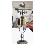 TABLE TOP WEATHER VANE WITH ROOSTER TOP TABLE TOP WEATHER VANE WITH ROOSTER TOP