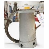 HUFFMAN VINTAGE 1/2 GALLON OIL CAN WITH FLEX