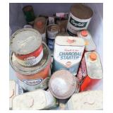 GROUPING: ADVERTISING CANS ESSO, GULF, MARVEL GROUPING: ADVERTISING CANS ESSO, GULF, MARVEL