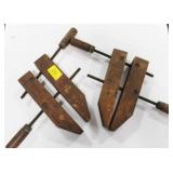 2 JJORGENSEN WOOD CLAMPS 2 JJORGENSEN WOOD CLAMPS