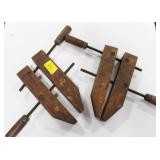 2 JJORGENSEN WOOD CLAMPS