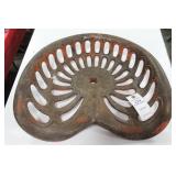 ANTIQUE IRON TRACTOR SEAT EMBOSSED: E.H. & M.