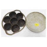 LODGE CAST IRON MUFFIN TIN AND ALUMINUM GRIDDLE