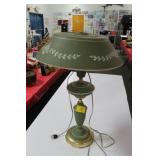 GREEN METAL TABLE LAMP