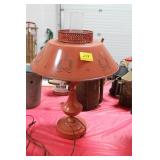 RUST COLORED METAL TABLE LAMP