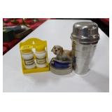 GROUPING: SALT & PEPPER SHAKER, CERAMIC DOG GROUPING: SALT & PEPPER SHAKER, CERAMIC DOG