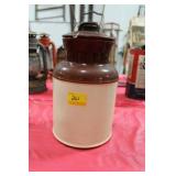 McCOY BROWN AND WHITE COOKIE JAR McCOY BROWN AND WHITE COOKIE JAR