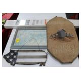 3 FOLK ART PLAQUES: "Y 3 FOLK ART PLAQUES: "Y