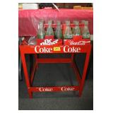 METAL COKE STAND WITH COKE BOTTLES