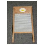 WOOD AND GALVANIZED TIN WASHBOARD WOOD AND GALVANIZED TIN WASHBOARD