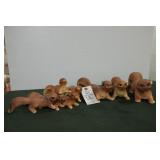 8 CERAMIC SQUIRRELS 8 CERAMIC SQUIRRELS