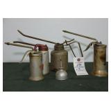 5 VINTAGE OIL CANS 5 VINTAGE OIL CANS
