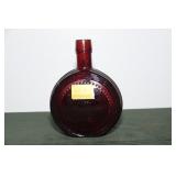 RED GLASS BOTTLE WITH HARRY S. TRUMAN "GIVE