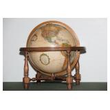 REPLOGLE 12" DIAMETER GLOBE ON WOODEN STAND REPLOGLE 12" DIAMETER GLOBE ON WOODEN STAND