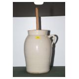 4 GALLON CROCK CHURN WITH LID AND DASHER