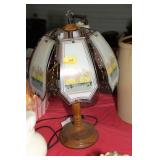 LAMP WITH LAST SUPPER GLASS PANES LAMP WITH LAST SUPPER GLASS PANES