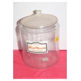 12" ANCHOR HOCKING CANDY JAR WITH LID PAPER