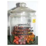 12 GLASS CANDY JAR WITH LID - "EAT TOM 12 GLASS CANDY JAR WITH LID - "EAT TOM