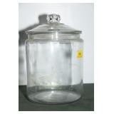 12" GLASS CANDY JAR - NO LABELS OR MARKINGS