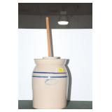 3 GALLON CROCK BUTTER CHURN - MARSHALL POTTERY -