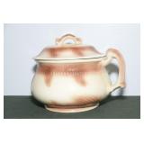 CERAMIC CHAMBER POT WITH LID MARKED: BILLIE CERAMIC CHAMBER POT WITH LID MARKED: BILLIE