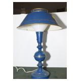 VINTAGE METAL TABLE LAMP - BLUE