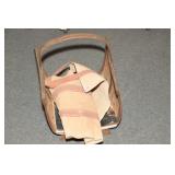 WOOD HOD AND LEATHER LOG CARRIER WOOD HOD AND LEATHER LOG CARRIER